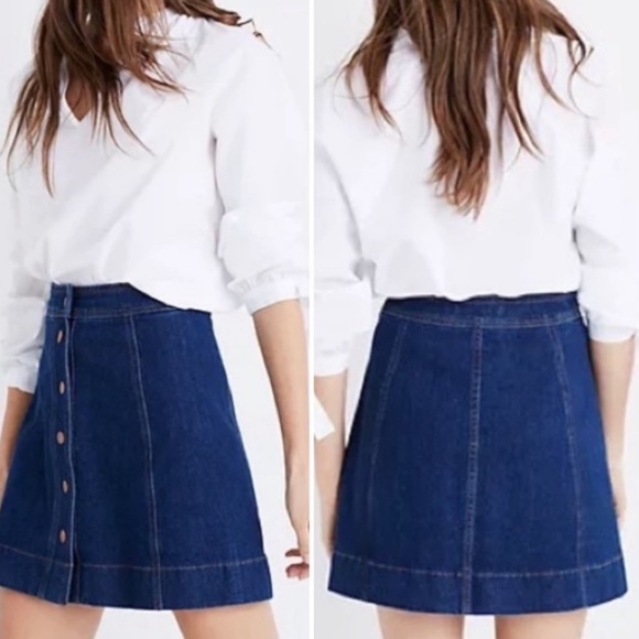 Madewell Dresses & Skirts - 💖HP💖 Madewell denim A-line mini skirt size 0